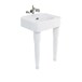 Arcade 600mm Basin with Overflow and Ceramic Console Legs